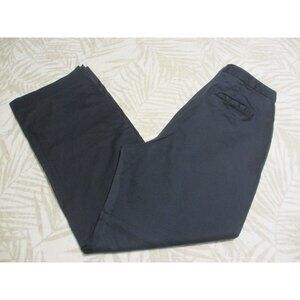Banana Republic Womens Stretch Navy Trousers Size 10 Made In Italy 75% Cotton 23